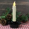 CVHOMEDECO. Real Wax Hand Dipped Battery Operated LED Timer Taper
