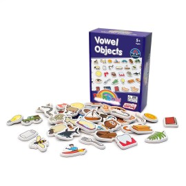 Junior Learning 40 Magnetic Vowel Objects Interactive Learning Toy for Sound Identification