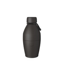 KeepCup Water Bottle, Reusable Insulated Stainless Steel Dual Opening with Leakproof Steel Cap, 14oz/420ml - Black