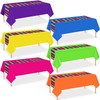 6 Pcs Mexican Fiesta Plastic Tablecloth, Rectangle Disposable Table Cloth