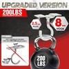 [UPGRADED] 2Pcs 200LBS Rotatable Ceiling Hooks with 4 Screw Points