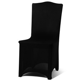 RhymBar Black Chair Covers 100 Pack, Spandex Folding Chair Covers, Universal Stretch Washable Fitted Slipcovers for Wedding, Party, Celebration, Black