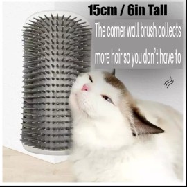 Unbranded Gray Cat Self Grooming Corner Comb Brush Taller Long UPGRADE Grey Color - 2  Cat Combs