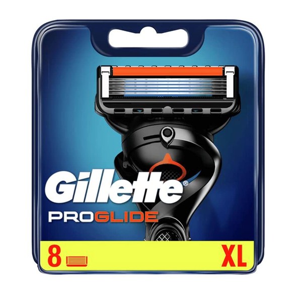 Gillette ProGlide Razor Blades for Men with 5 Anti Friction Blades for a Close and Long Lasting Shave, 8 Replacement Parts