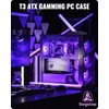 Segotep T3 White Mid-Tower ATX Gaming PC Case, Support Top
