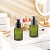6 Pcs Empty Glass Pump Bottles Refillable Cream Lotion Bottles