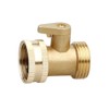 Hanobo Heavy Duty Brass Garden Hose Connector with Shut Off