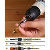 13 Pcs Titanium Combination Drill and Tap Bits Set, SAE/Metric