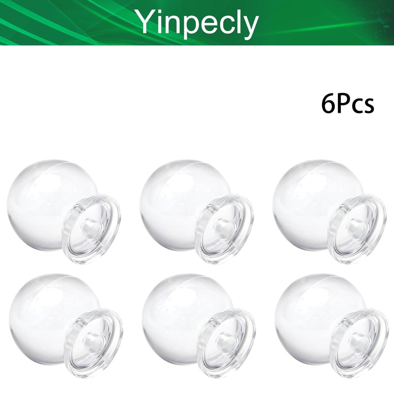 Yinpecly 6PCS Self Adhesive Cabinet Pull Handle, Mini Acrylic Pull