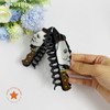 Blue-Haired Girl Double-Sided Claw Hair Clips, Durable Plastic for Women