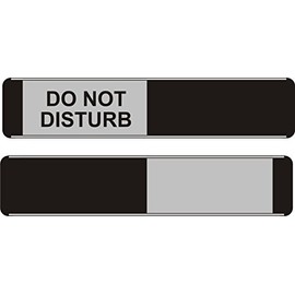 Seco Do Not Disturb/Blank Sliding Sign, 255mm x 52mm - 1.5mm Brushed Aluminium Composite