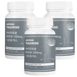 Lifetocol Taurine 1000mg Max 150g, 120 tablets, 3 units / 라이프토콜 타우린 1000mg 맥스 150g, 120정, 3개