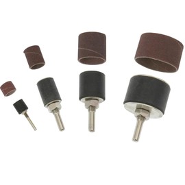 MS-Warenvertrieb 20-Piece Set: 4x Sanding Rollers 1/2 Inch 3/4 Inch 1 Inch 1.5 Inch with 16 Sanding Rollers K80 + K120