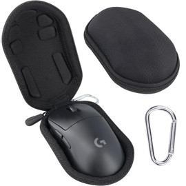 Logicool G G703h / G PRO / G304 / G PRO X SUPERLIGHT/G PRO X SUPERLIGHT 2 Gaming Mouse Wireless Dedicated Storage Case Black (Case Only) - Aenllosi