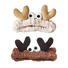 2 Pieces Cartoon Hair Ties, Elastic Hair Ties, Face Wash Hair Ties, Cute Plush Hair Ties, Girls Hair Ties, Facial Makeup Hair Ties