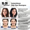 Shampoo Con Tinte Para Cubre Canas Extracto Ginseng Jengibre