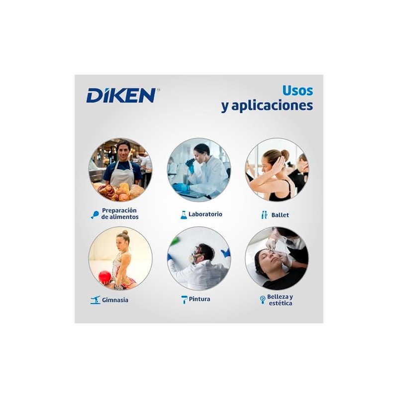 DIKEN Paquete de 24 Red Para Cabello, Negro - Grado
