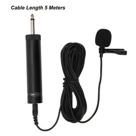 Lavalier Microphone Omnidirectional Wired Saxophone Lapel Microphone Easy Clip On Professional Musical Instrument Accessories (5 Meters Long)