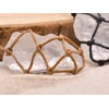 Natural Crystal White Quartz Rough Stone Reiki Healing Necklace, Brown