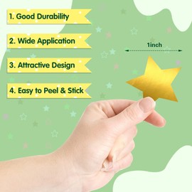 SANNIX SANNIX Gold Star Stickers,1 Inch Gold Star Stickers for Kids Reward Metallic Foil Star Labels 500Pcs Stars Sticker for DIY Crafts Classroom Teachers