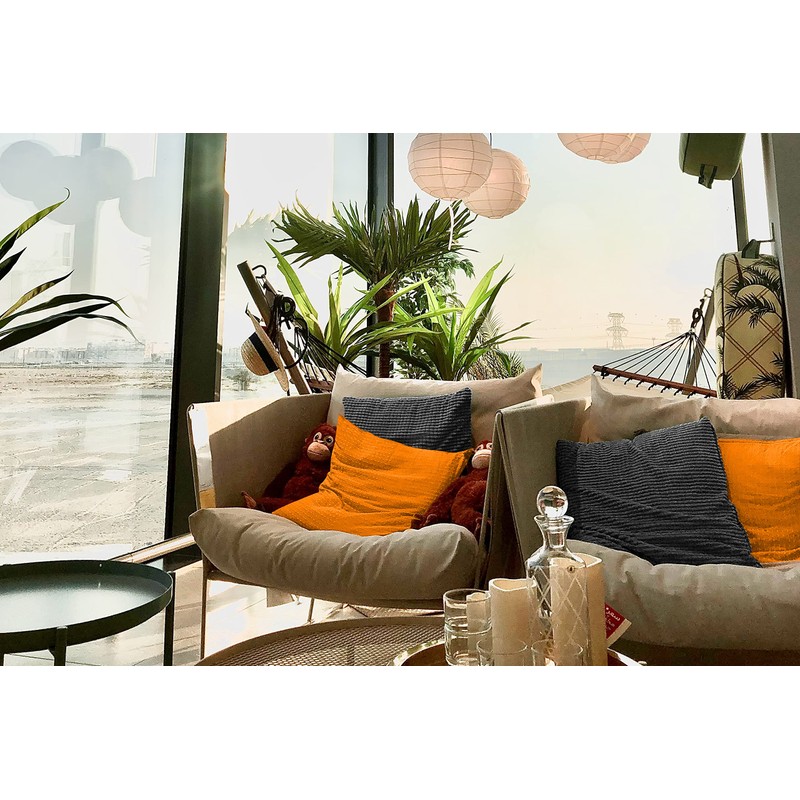 npluseins Plain Dyed Cushion Covers in Twin Pack and Subtle