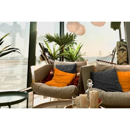 npluseins Plain Dyed Cushion Covers in Twin Pack and Subtle Design 1154.1498 80 x 80 cm Denim Blue