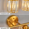 FDPBY Modern 2 Light Crystal Vanity Light, Brushed Gold Vertical