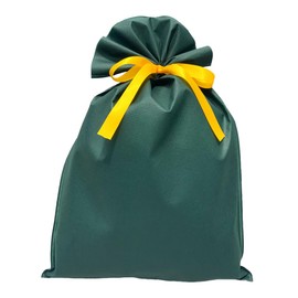 Wrapping Bag, Medium, Non-woven Fabric W 15.7 x H 23.6 inches (400 x 600 mm), Green Non-woven Bag, Present, Gift, Large, Medium Size, Ribbon Included, Christmas, Birthday, Packaging, Made in Japan