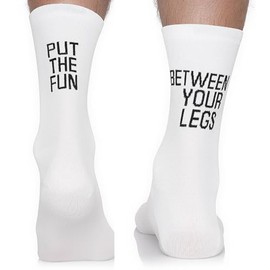 TODO Men's and Women's Cycling Socks Breathable Road Bike Socks Men's Cycling Socks with Motif Also Running Socks, With - Put the Fun Between Your Legs