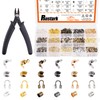 Rustark 1501Pcs Crimp Beads Covers with Bead Crimping Pliers Tool