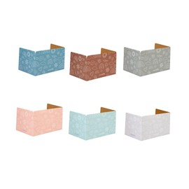 Really Good Stuff Boho Privacy Shields Set of 12, in Sand, Mint, Smoke Blue, Tan, Peach & Clay. Enhance Focus and Eliminate Distractions in Classroom - Desk Dividers