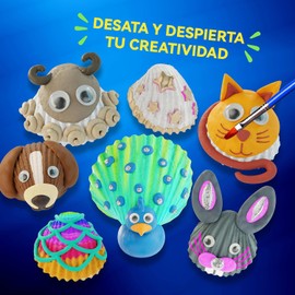 Kit de Pintura de Conchas Marinas para Niños, Set de Arte y Manualidades, Regalo para Actividades Artísticas Creativas, Adecuado Tanto para Niños Como para Niñas.(color-A)