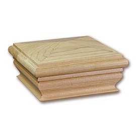 Woodway Pyramid Post Cap, fits 3.5" Post, in Premium Cedar, 1PC