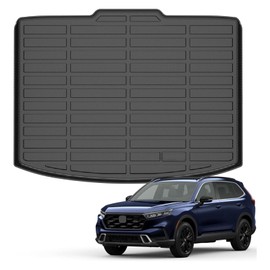 Auxko All Weather Cargo Liner Fit for Honda CRV 2023 2024 2025 2026 (Non Hybrid) Lowest Position TPE Rubber Liners CRV Accessories All Season Guard Odorless Anti-Slip Cargo Mat Black