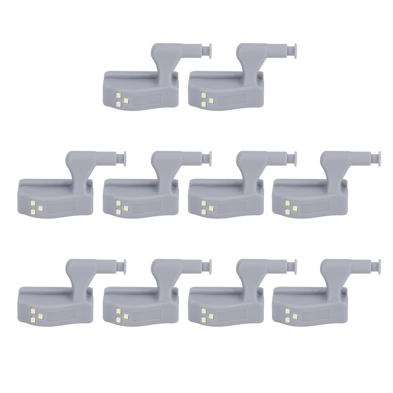 10Set Hinge LED Sensor Light Set Home Cabinet Cupboard Closet