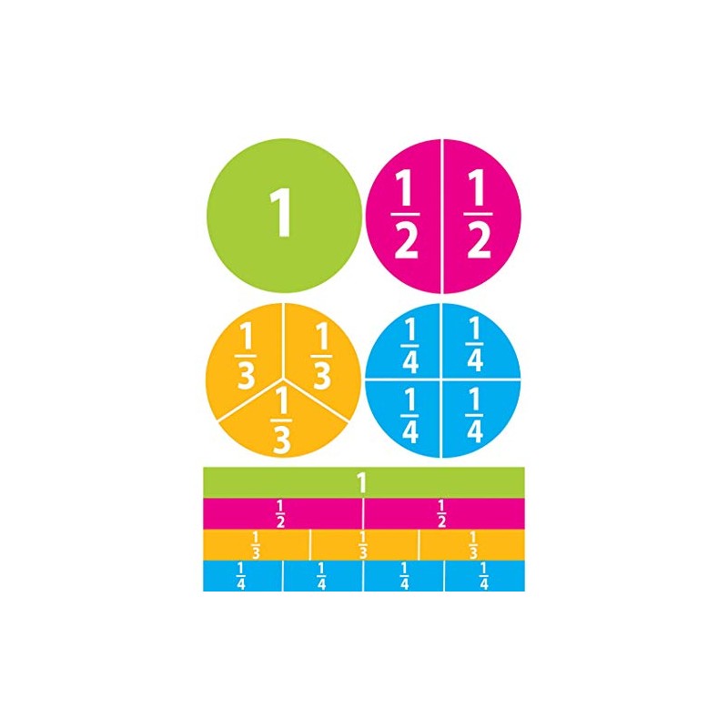 ASHLEY PRODUCTIONS Beginning Fractions Math Die-Cut Magnet