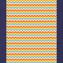 CafePress Retro Waves Pattern Red Teal Yellow Kitchen Apron with Pockets, Grilling Apron, Baking Apron