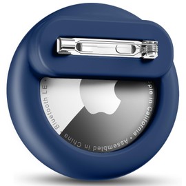 Mucuty Hidden for Airtag Case Kids, Airtag Pendant Children with Safety Pins, for Seniors, Pets, Clothing, Backpack (Midnight Blue)