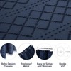 Siiluminisoy Extra Long Boho Farmhouse Shower Curtain Woven Fabric Navy