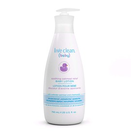 Live Clean Live Clean Baby Lotion, Soothing Oatmeal Relief, 750 mL