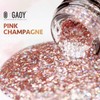 GAOY Glitter Gel Nail Polish, 16ml Pink Champagne Sparkly Gel