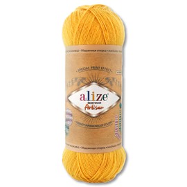 Wohnkult Alize 100 g Superwash Artisan Sock Wool Premium 16 Selection Contrast Crochet Knitting (281 | Yellow)