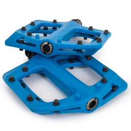 Eastern Nylon Linx Pedals 9/16 - Lightweight, High-Grip MTB & BMX Pedals with Removable Metal Pins, Chromoly Axle for BMX, MTB, Road & Kids Bikes - Blue