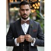 Luckyvestir Brown Bow Ties for Men Solid Color Bow Tie