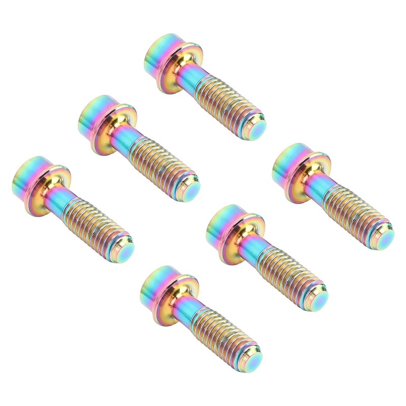 6PCS Bicycle Stem Bolt M5 X 16mm Titanium Alloy Waterproof