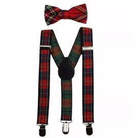 Coool baby boy/girl toddler Red bow tie and suspenders set for Christmas Picture