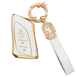 TPU Key Fob Case Cover Suitable for Lexus RX ES GS LS NX RS GX LX RC LC Smart Key Fob, Model-b(white), white