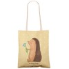 Mr. & Mrs. Panda Hedgehog with Flower Shopping Bag, yellow