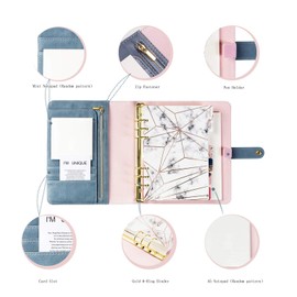 Guokichy Journal Travel Composition Notebook Filofax Planner Organiser Personal Memo Calendar 2020/2021 (FOILGOLD, A5)