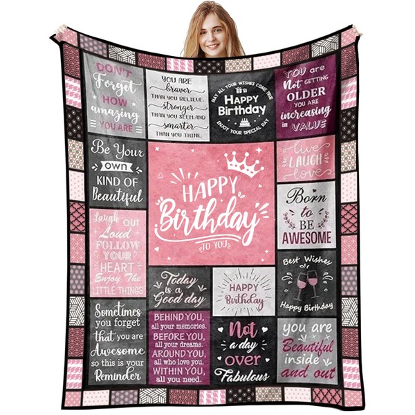 VivaJoy Birthday Gifts for Women Throw Blanket 60"X50", Idea Womens
